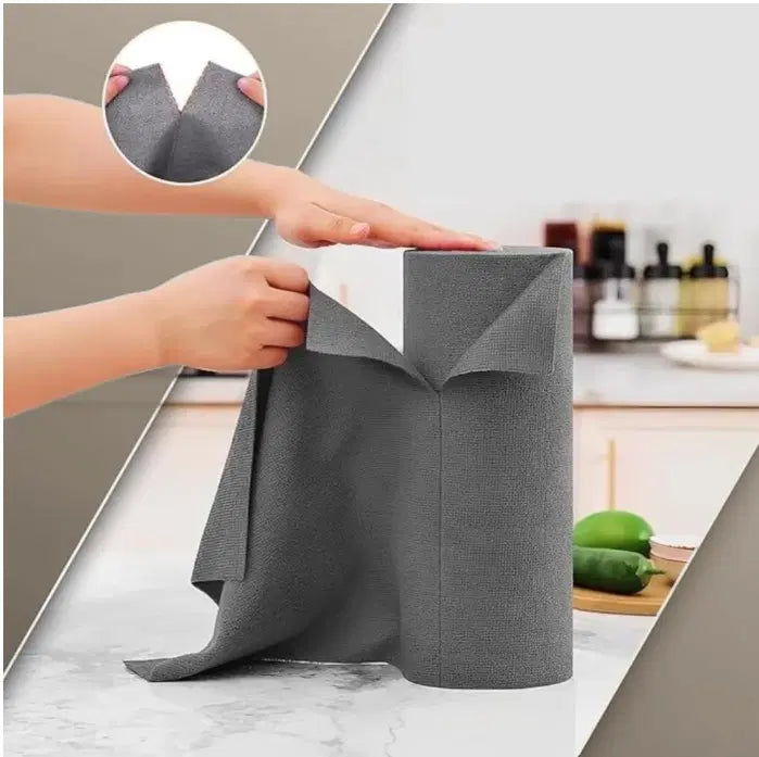 Microfiber Cleaning Roll– Tear Resistant, Reusable & Washable Cleaning Cloth (Pack of 1)